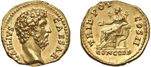 ELIO (AELIUS), come Cesare (137) &ndash; Aureo, s.d., Roma.