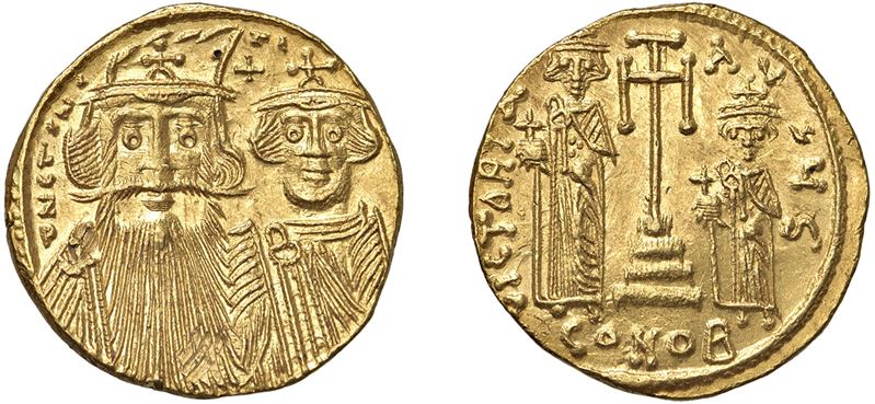 IMPERO BIZANTINO – COSTANTE II (661-668) – Solido, s.d., Costantinopoli.