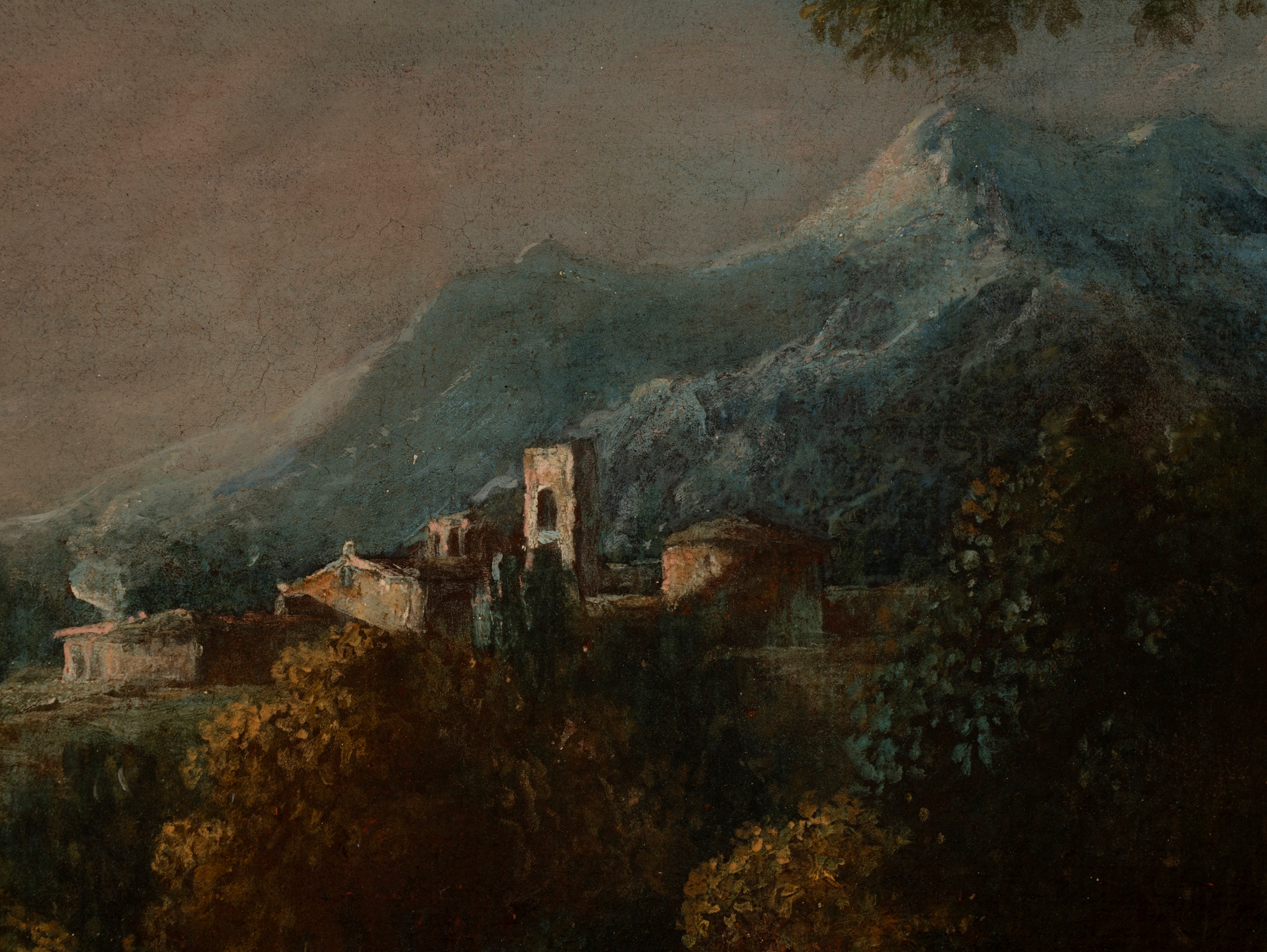 Cerchia di Francesco Zuccarelli (pitigliano 1702 – Firenze 1788) - Paesaggio fluviale con viandan...