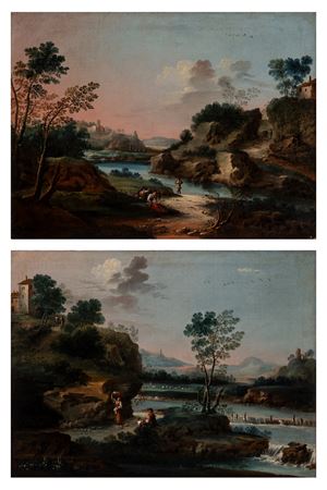 River landscapes with figures