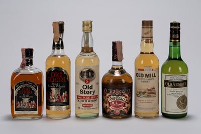 Selezione Old, whisky blended in bottiglie (6 bt) — 40% vol, formati 0,70/0,75 l