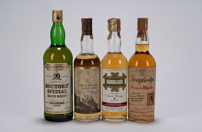 Selezione di Whisky: Doctors' Special, Craigallachie Dun Eideann 17 Year Old, Dunglass e Doughert...