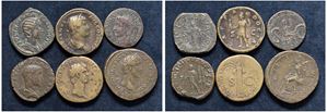 Interessante lotto di 6 bronzi imperiali.