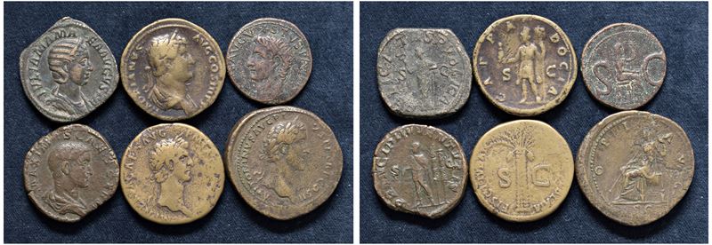 Interessante lotto di 6 bronzi imperiali.