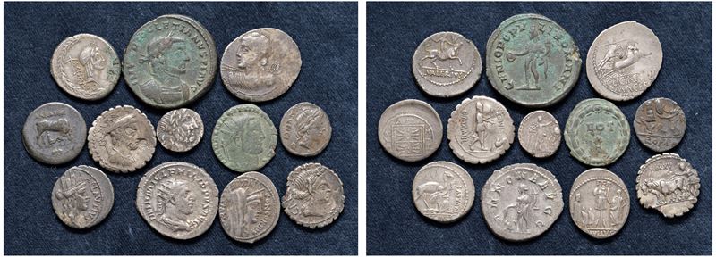 Interessante lotto di 12 monete. Monetazione mista.