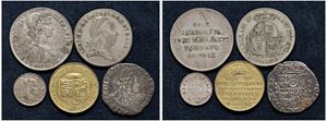 VARIOUS ISSUING AUTHORITIES (18th-19th century) &ndash; Interesting lot of 5 coins, Milan.