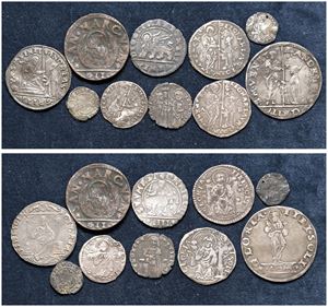 VARIOUS DOGES &ndash; Interesting lot of 10 examples of mixed Venetian coinage.