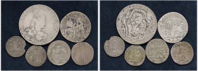 Monete Dogali del XVIII secolo, Lotto di 6 esemplari in vari metalli, Venezia
