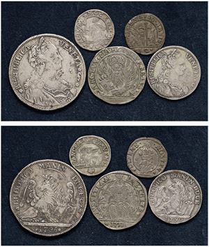 VARIOUS DOGES (18th century) &ndash; Lot of 5 coins, Venice.