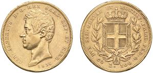 CARLO ALBERTO (1831-1849) - 100 lire 1836, Genova. 
