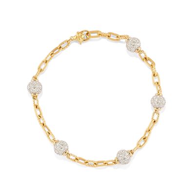 Bracciale in oro bicolore 18k con diamanti taglio brillante