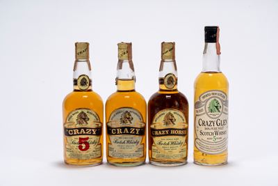 Selezione 'Crazy' di Whisky e Superalcolici, 4 Bottiglie