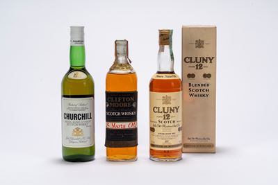 Selezione di Whisky: Churchill, Clifton Moore, Cluny 12