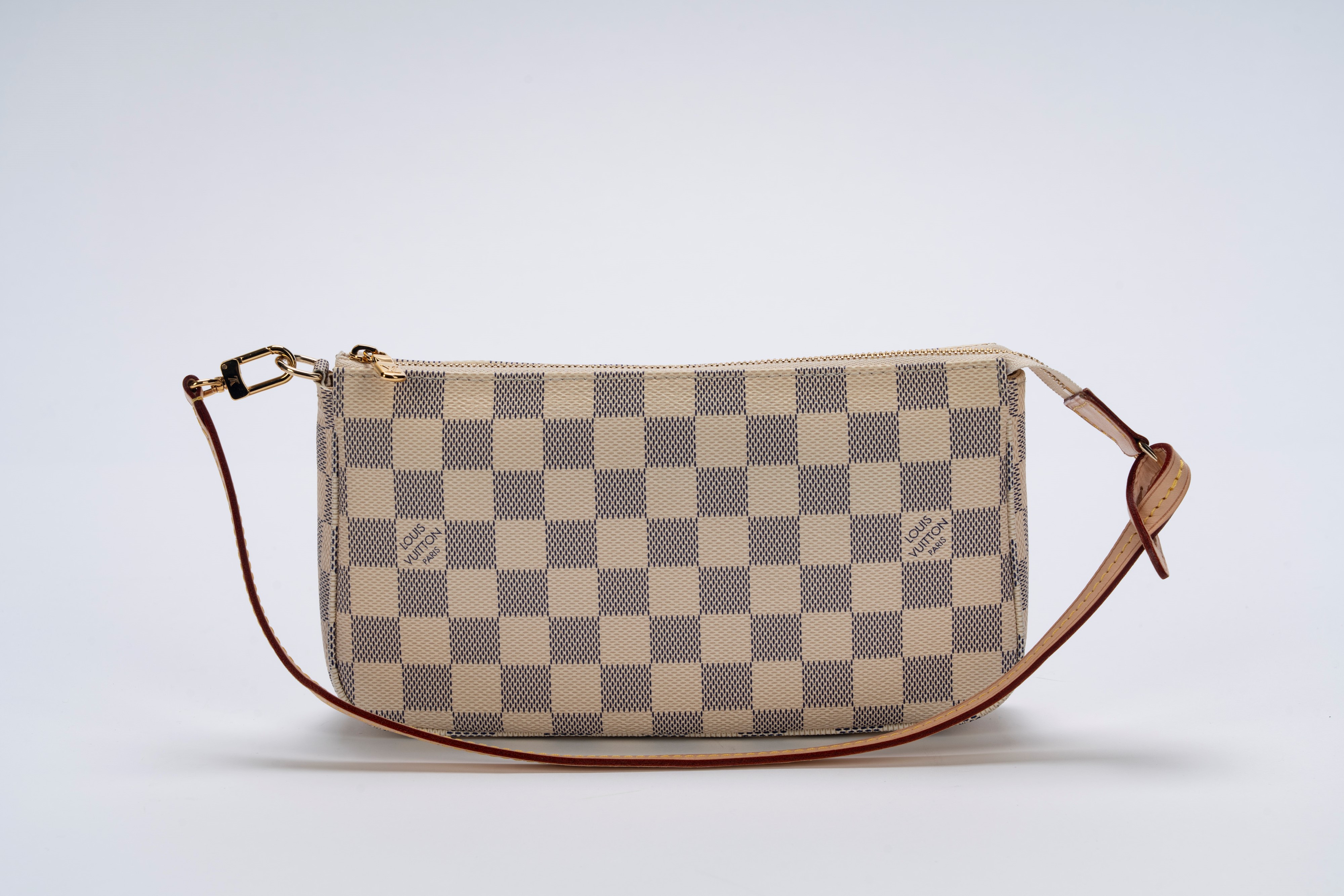 Louis Vuitton - Pochette Accessoire, tela Damier Azur, tracolla in pelle staccabile (2014)
