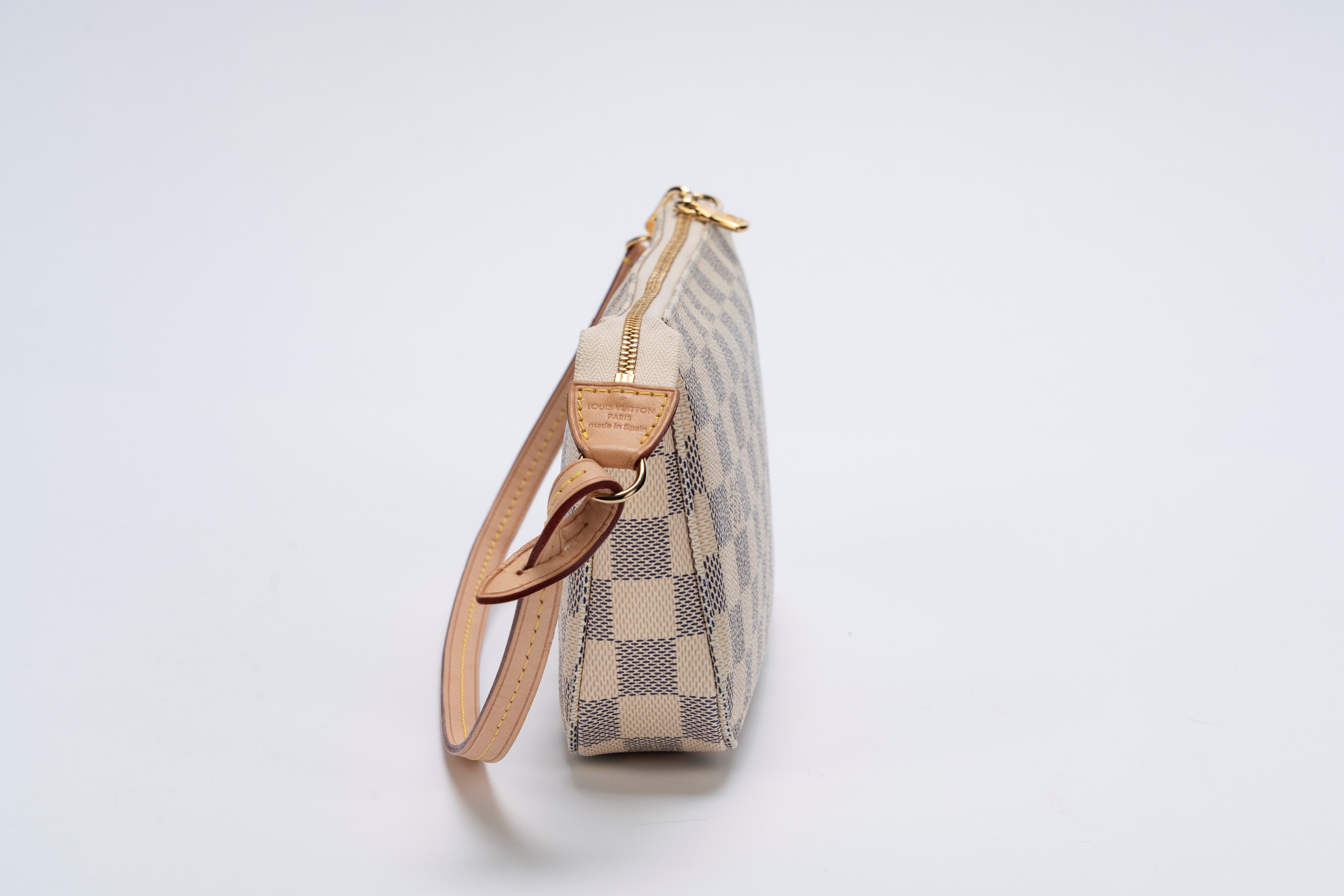 Louis Vuitton - Pochette Accessoire, tela Damier Azur, tracolla in pelle staccabile (2014)
