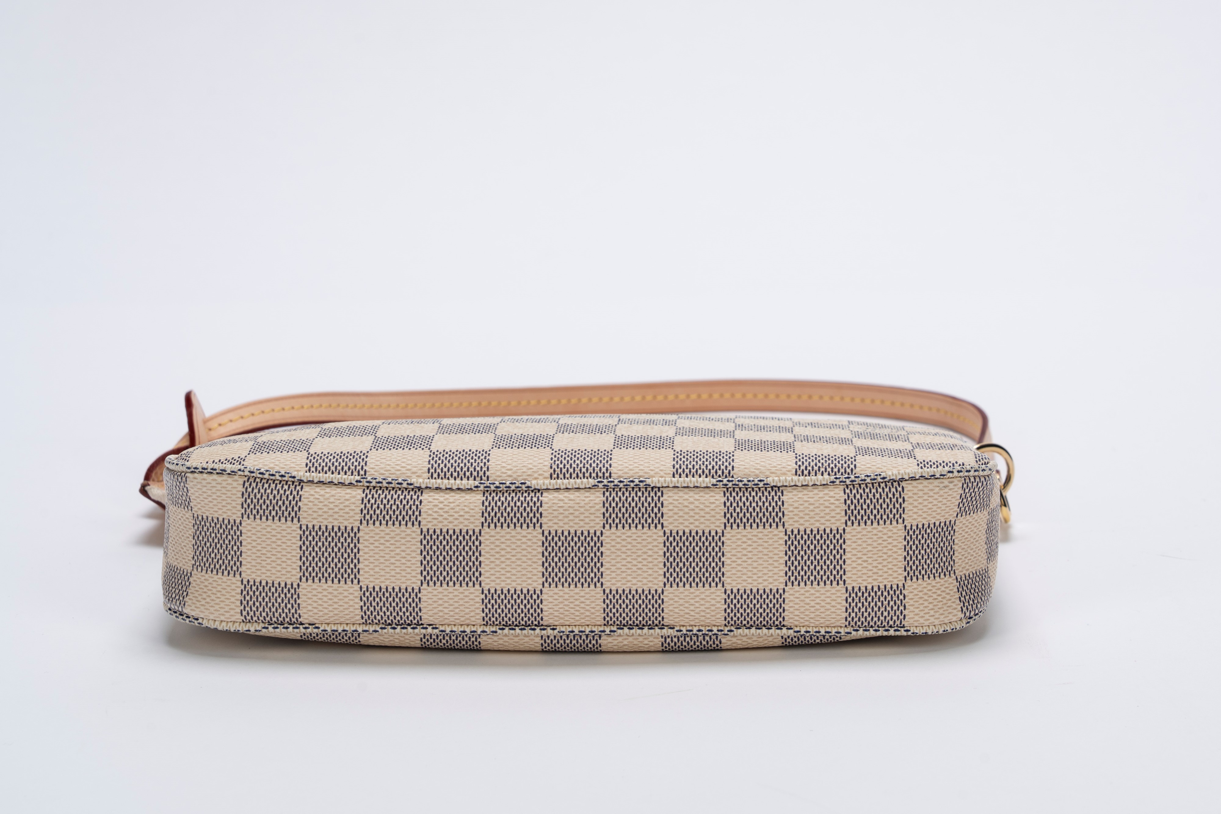 Louis Vuitton - Pochette Accessoire, tela Damier Azur, tracolla in pelle staccabile (2014)