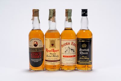 Selezione di Whisky, assortimento di 4 bottiglie in vari formati e gradazioni alcoliche