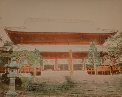 XIX secolo, Tempio a Nikko, stampa all’albumina colorata a mano