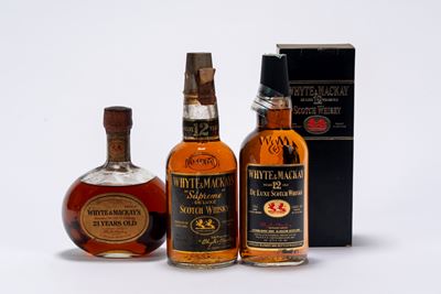 Whyte & Mackay, Set di 3 Whisky: 21 Year Old, 12 Year Old (0,75l), 12 Year Old (0,70l)