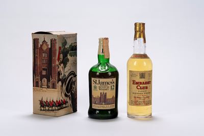 Selezione di Whisky, St. James's 12 Year Old e Embassy Club, 0,75l, 43% Vol.