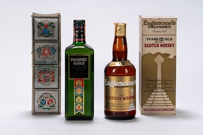 Selezione di Whisky, Passport Scotch e Eaglesome's 12 Year Old