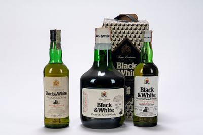Selezione Black & White, Set di 3 bottiglie (0,70l e 2l) - Vini e Superalcolici