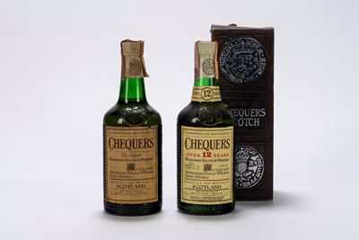 Whisky Chequers, 0,75l, 43% Vol. e Over 12 Year, 0,75l, 40% Vol.