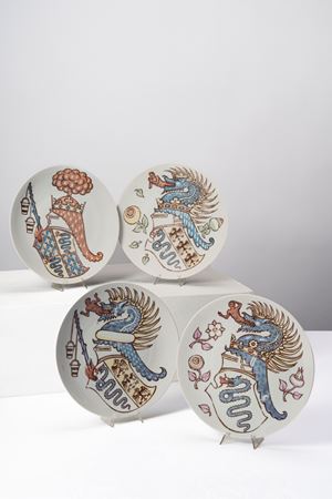 Piatti della serie 'Iconografia degli stemmi viscontei'