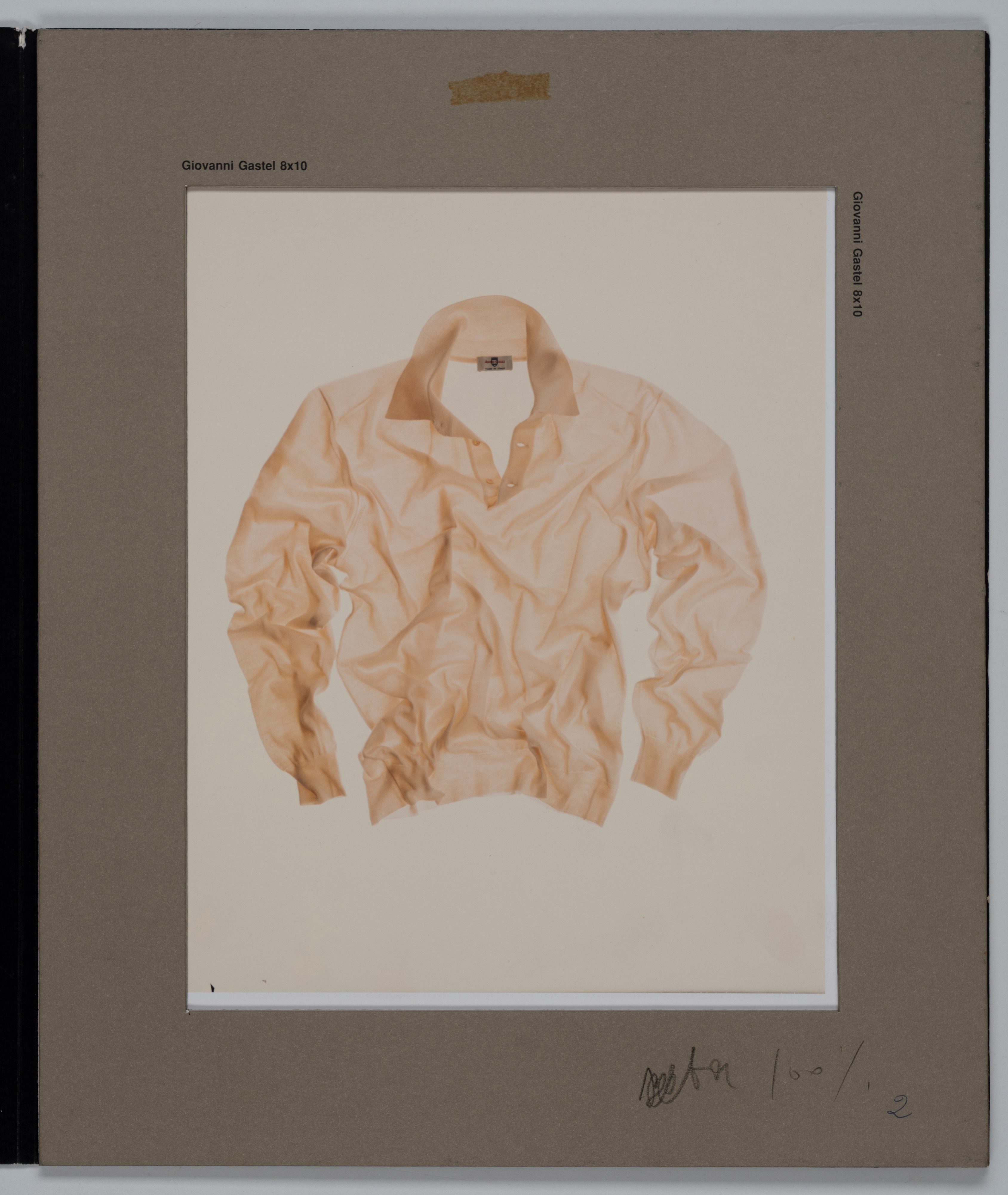 Giovanni Gastel - Senza titolo (Camicia), polaroid su passepartout