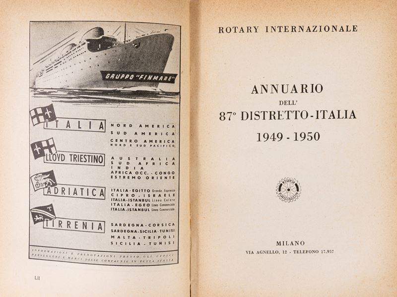 Annuario dell'87° distretto - Italia 1949-1950