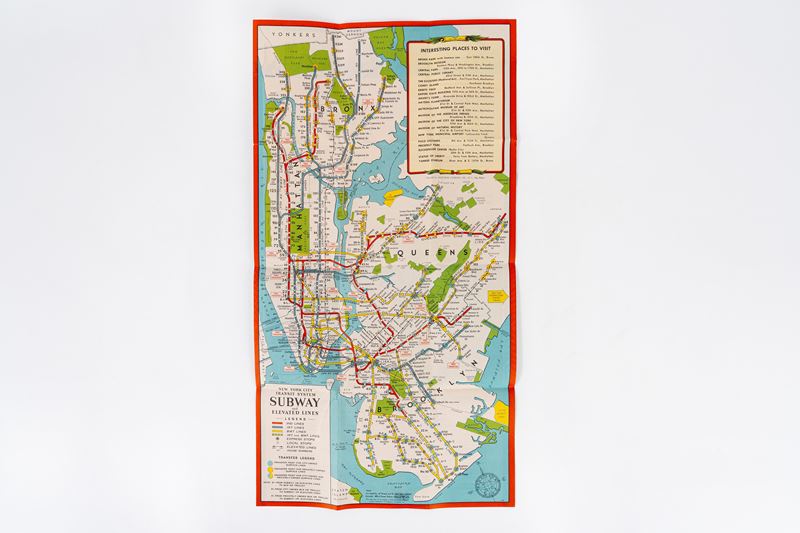 Map of New York City - Subway and Elevated Lines