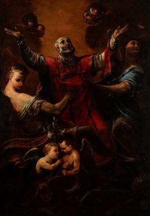 St. Augustine supported by angels
