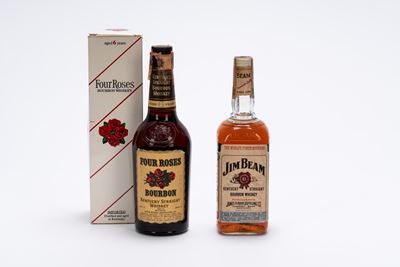 Selezione di Whisky Americano: Four Roses e Jim Beam (2 Bottiglie)