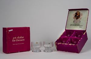 Sedici coppe da dessert Boda Sweden, Signe-Persson Melin, anni '70