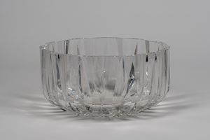 Centrotavola Orrefors in cristallo molato