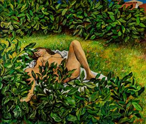 Nudo fra le siepi