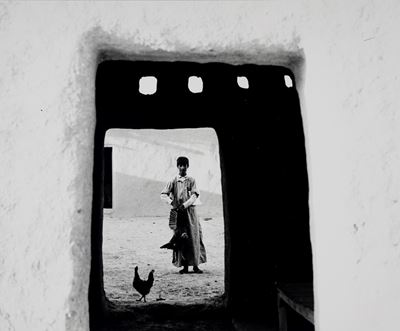 Village curde à Urmakan près de Mossoul, stampa vintage alla gelatina ai sali d'argento, 1974