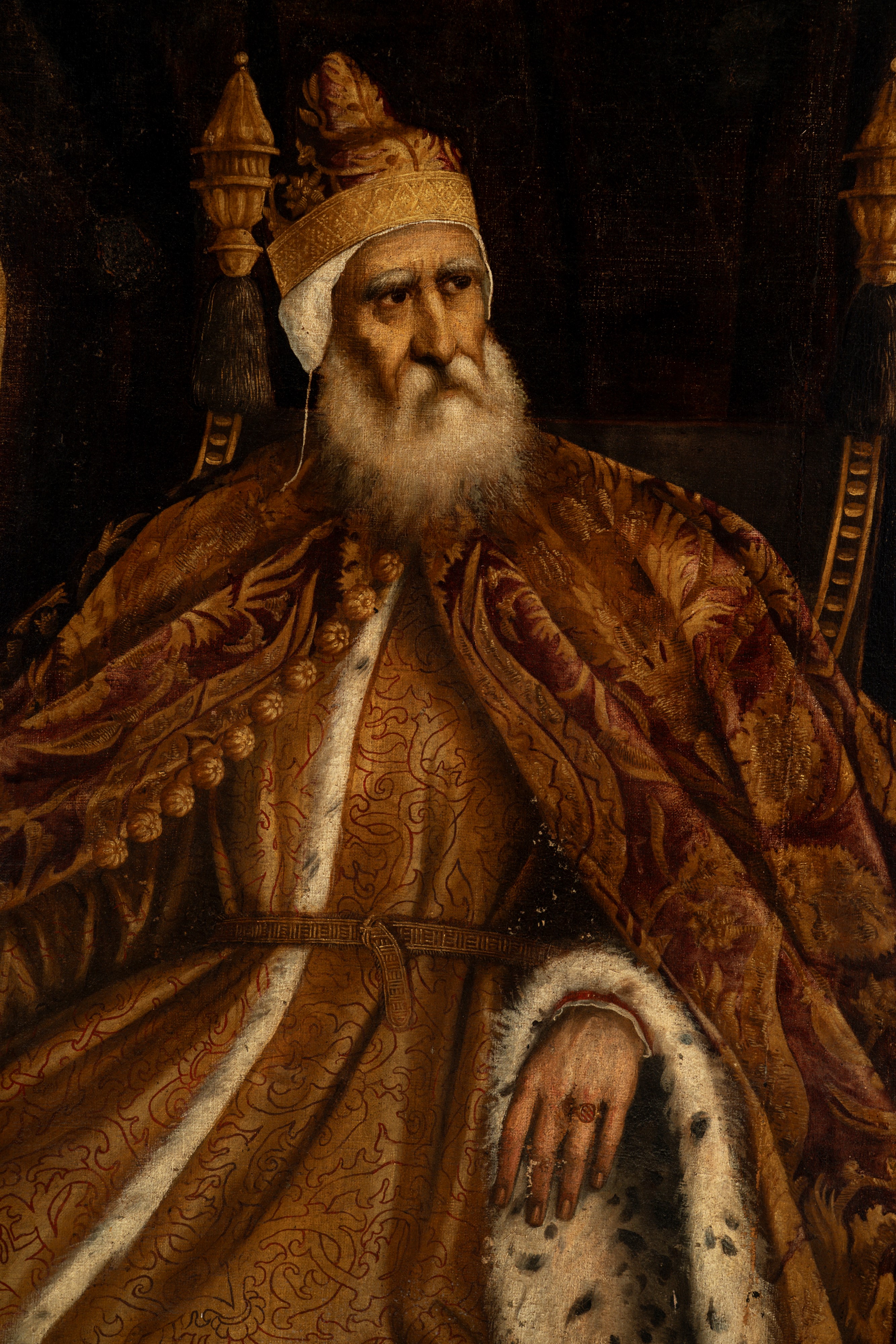Scuola Veneta, Secolo XVI - Scuola veneta, Ritratto di doge, olio su tela