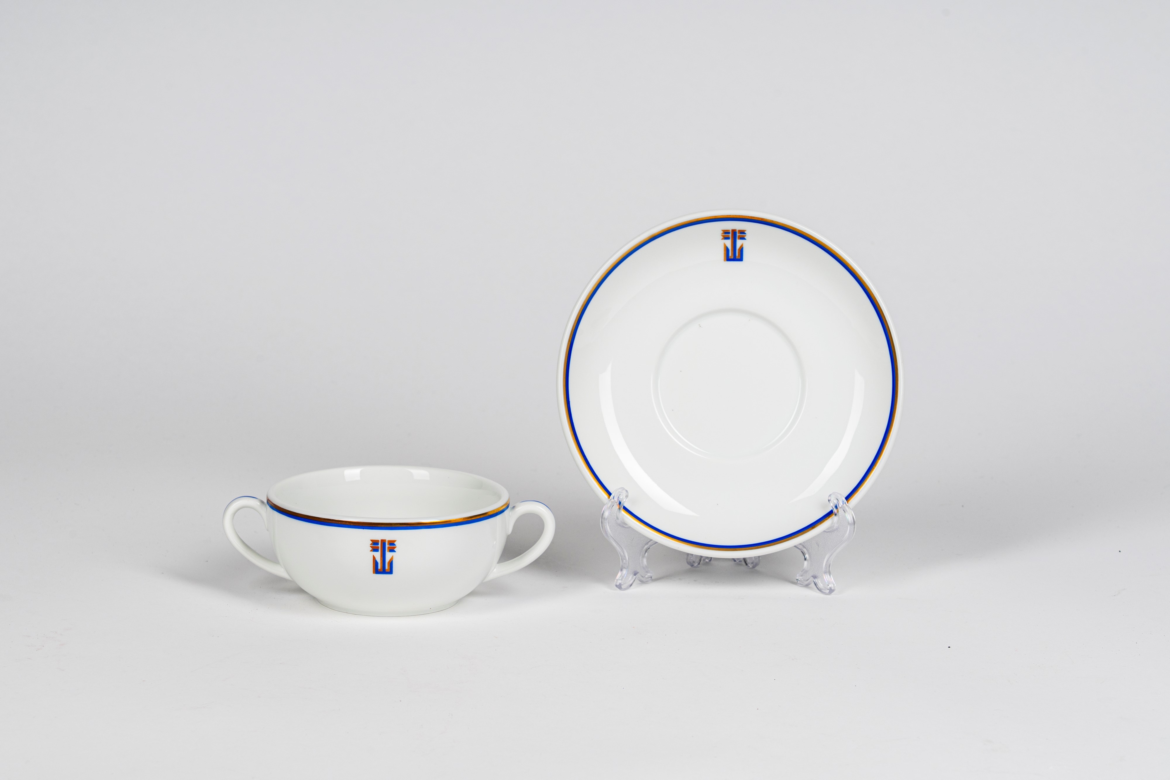 Ginori - Servizio di Sei Coppette da Consommé con Relativi Piattini