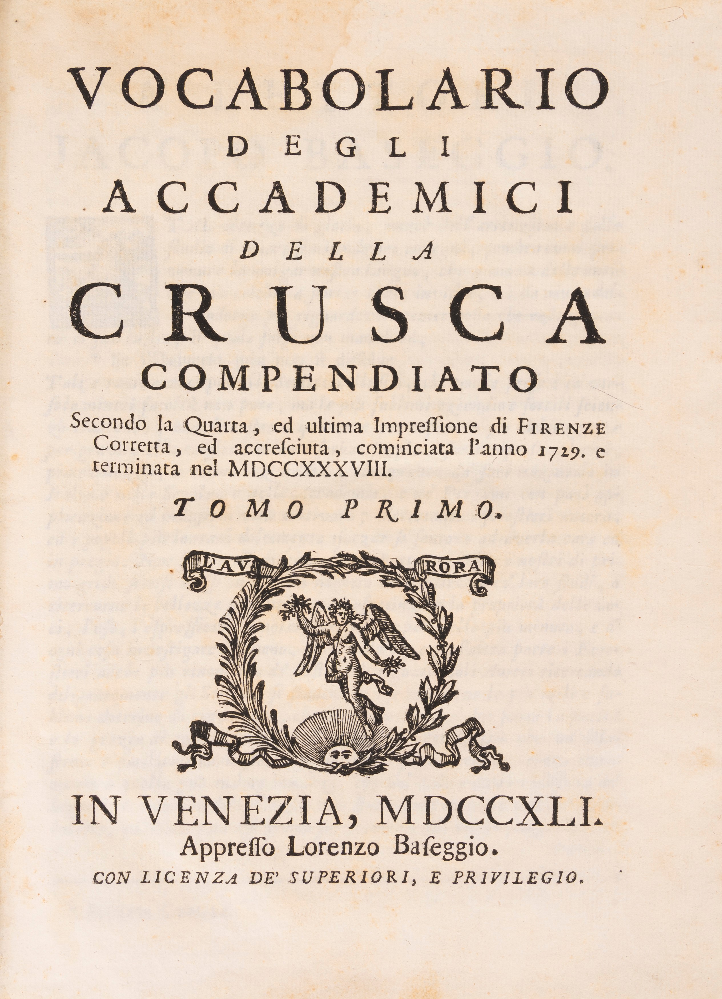 Vocabolario degli accademici della Crusca