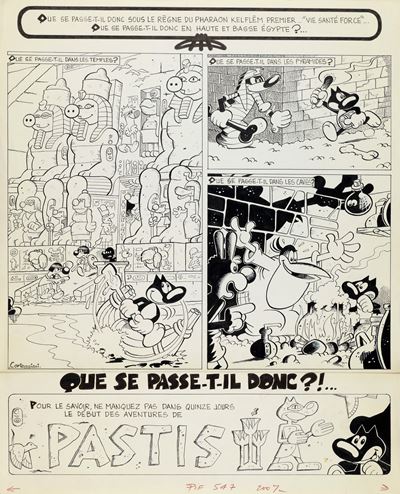 Pastis - Matita e china su cartoncino