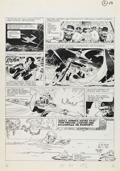 Les Robinsons de la terre - Les naufragés du ciel, matita e china su cartoncino