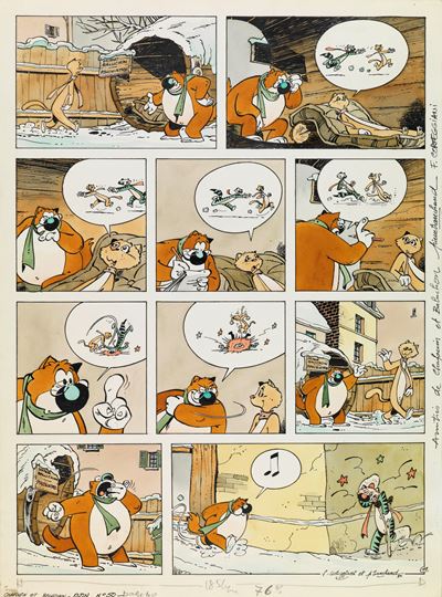 Chafouin et Baluchon - matita, china e acquerello su cartoncino