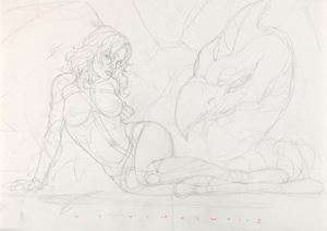 Fantasy World (donna e ippogrifo)