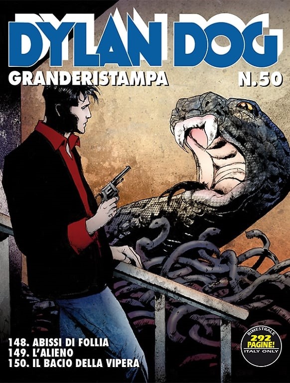 Corrado Roi - Il bacio della vipera, matita e china su cartoncino