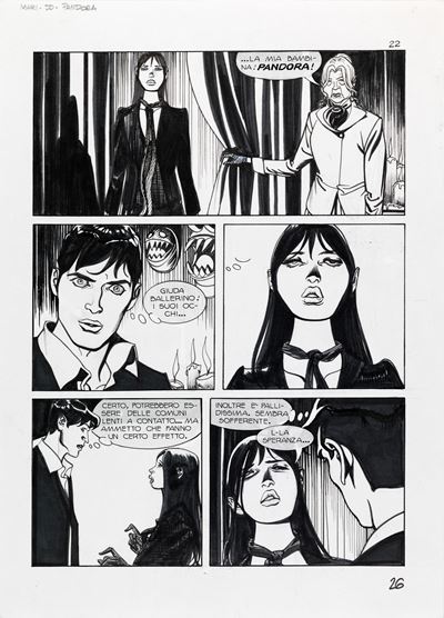 Dylan Dog - Nel segno del dolore, matita e china su cartoncino