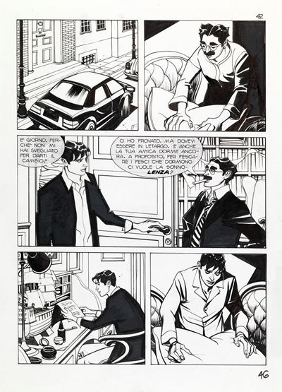Dylan Dog - Nel segno del dolore, matita e china su cartoncino