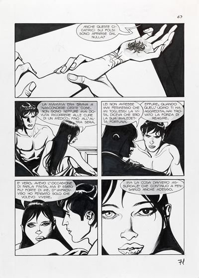 Dylan Dog - Nel segno del dolore, matita e china su cartoncino