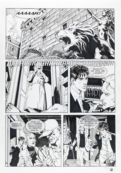 Dylan Dog - La via degli enigmi, matita e china su cartoncino