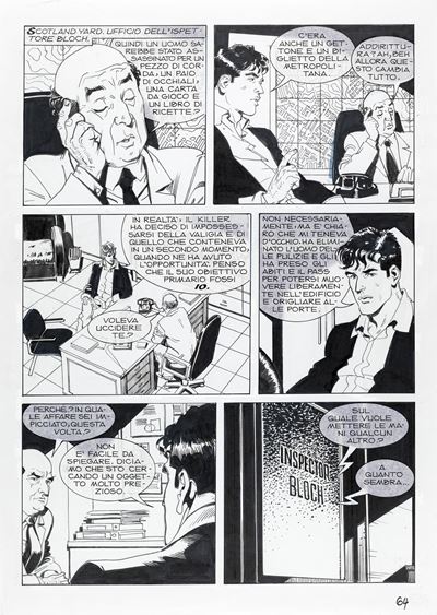 Dylan Dog - La via degli enigmi, matita e china su cartoncino